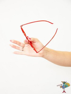 очки Дьявольское Сердце, красные, 14,0х7,0 см