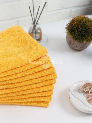 Салфетка махровая, г/к, 30х30, арт. ВТ 30-30Г, 380 гр/м2, цвет: 204-ярко-желтый,