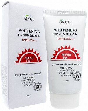 EKEL Whitening UV Sun Block отбеливающий, 70мл