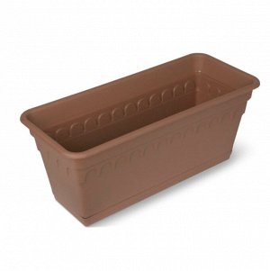 Ящик для растений, 40 см, с поддоном, пластик. терракот, КОЛЫВАНЬ, 1/10
