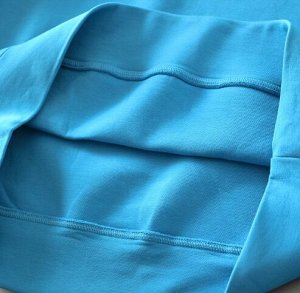 Свитшот мужской хлопковый с круглым вырезом однотонный, голубой