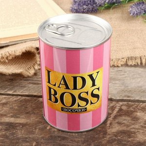 Сувенир банка "Lady boss" внутри: женские носки 10х7,3х7,3 см