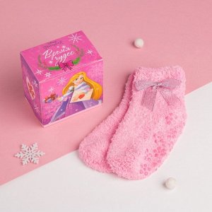 Носки махровые в подарочной коробке "Новогодние", р-р 12-22 см, Принцессы Дисней