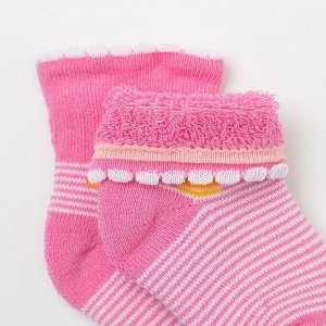 Носки детские махровые, цвет розовый, размер 11-12