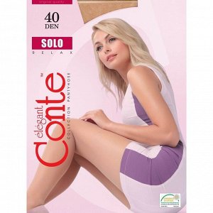 Колготки женские капроновые, CONTE ELEGANT SOLO 40 ден, цвет натуральный (natural)