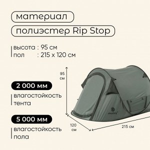Палатка туристическая maclay KAMCHATKA Сool 2, трекинговая, 2-местная