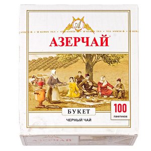 Чай АЗЕРЧАЙ БУКЕТ 100 пакетиков 1/6