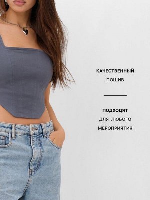 Корсет женский джинсовый MIST: Denim, графит