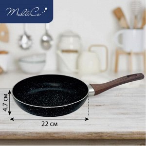 Сковорода, 220 мм, АП, индукция, алюминий, пластик, MULTICO HOME, 1/12