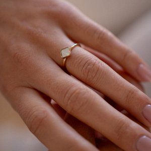 Кольцо Flora Gold White
