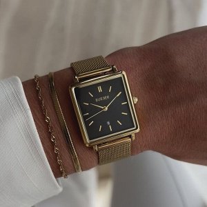Daisy Gold Black Mesh