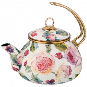 Чайник эмалированный Agness Vintage Elegance 2,2 л с титановым покрытием, европейский дизайн, 1 шт.