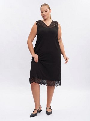 Платье с кружевом SA10003BLK01