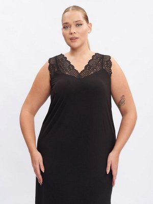 Платье с кружевом SA10003BLK01