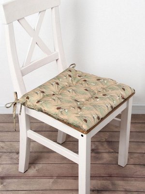 Подушка на стул новогодние "Этель" "Spruce branches" 42х42х7см, 100%хл, саржа 190 г/м2