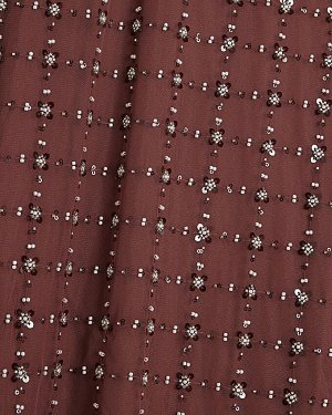 Мини-платье Petite Red с отделкой из сетки