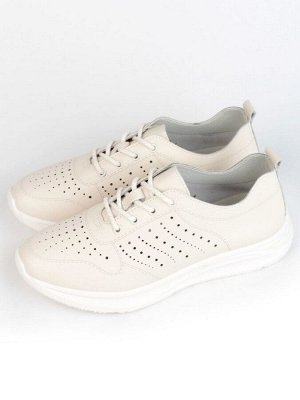 05-YD11-1D BEIGE Кроссовки женские (натуральная кожа)