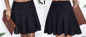 Юбка 26489 Цвет: черный
Материал: габардин. Длина изделия: 47 см.
  Шикарная юбка в школьном стиле позволит создать уникальный образ как для офиса так и для более неформальной обстановки. Модель сре