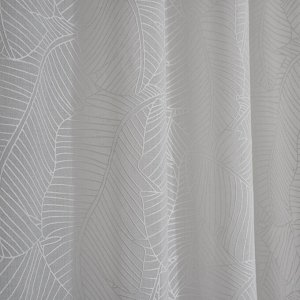 Ткань Тюль с резиновым рисунком Листья 2               (ш280см)
