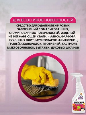 ЯРКАЯ УБОРКА средство  чистящее Антижир 500мл
