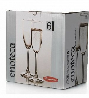Набор бокалов для шампанского, 6 шт, 175 мл, стекло, ENOTECA, 1/4
