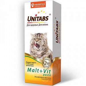 Unitabs Витаминная паста д/кош Malt+Vit с таурином 120мл (1/12)