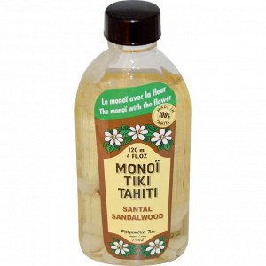 Monoi Tiare Tahiti, Monoi Tiki Tahiti, Сандаловое дерево, 4 жидких унции (120 мл)