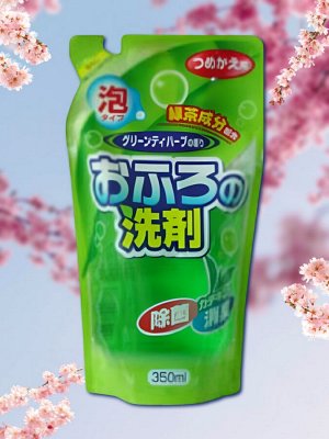 Пенящееся чистящее средство для ванны Rocket Soap - зеленый чай и травы, сменная упаковка 350 мл