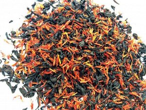 Сафлор Бленд крупнолистового черного индийского чая и лепестков сафлора.