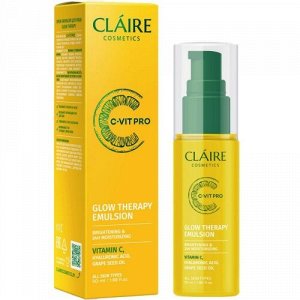 CLAIRE C-VIT PRO Сыворотка для лица GLOW THERAPY Увлажнение,питание 50мл