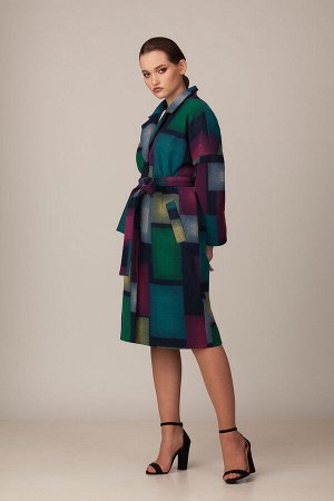 Пальто Пальто Rosheli 714 разноцветное 
Состав ткани: Шерсть-20%; ПА-80%; 
Рост: 164 см.

Пальто из мягкой пальтовой ткани на подкладке. Современный силуэт, удивительное цветовое решение придают паль