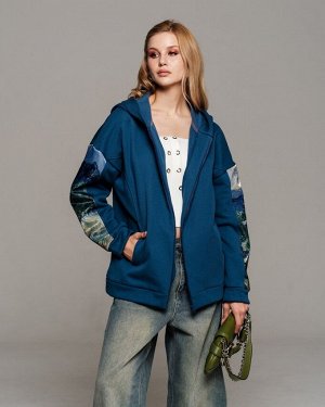 Толстовка с органзой и стразами TC010
