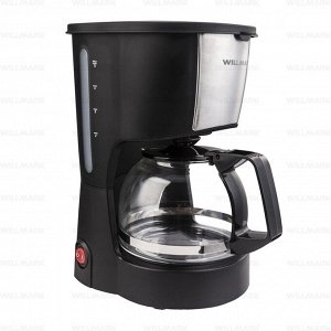 Кофеварка капельная WILLMARK WCM-1255D (750 Вт.,противокап.сист.,нейл.фильтр.,стекл.кувш. 750мл.)