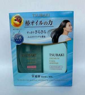 Shiseido Tsubaki Premium Cool набор шампунь+кондиционер с охлаждающим эффектом, из Японии