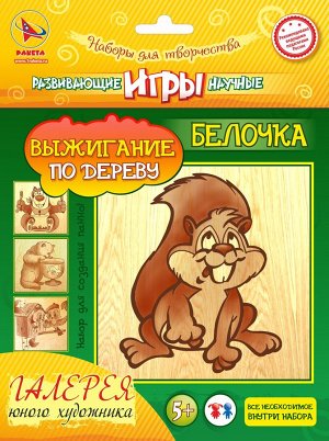 Доска для рисования и выжигания по дереву "Белочка" арт.ВД44103, 1868