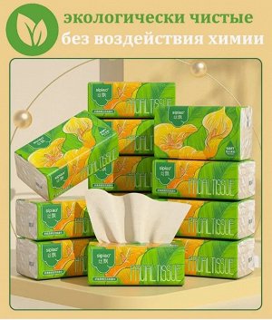 Салфетки бумажные четырехслойные небеленые