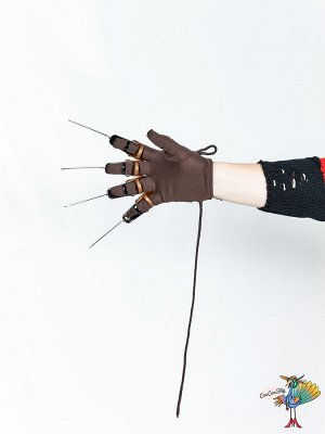 Перчатка Фредди Крюгера из фильма Кошмар на улице Вязов LUX, 29,5х15 см на взрослую руку