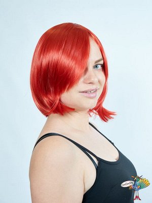 парик Шик, каре, красный, искусственный волос