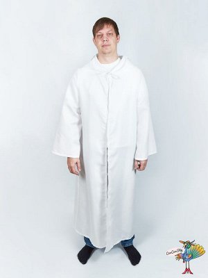 Мантия с капюшоном белая, р-р XXL