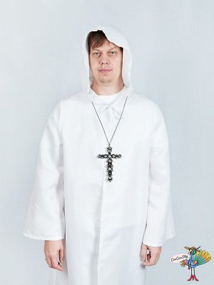 Мантия с капюшоном белая, р-р XXL
