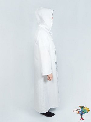 Мантия с капюшоном белая, р-р L