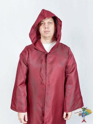 Мантия с капюшоном бордо, р-р XXL