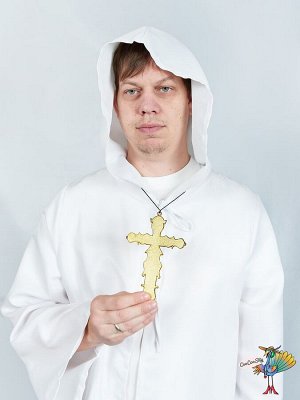карнавальный Крест священника с декором, золото 16х10 см