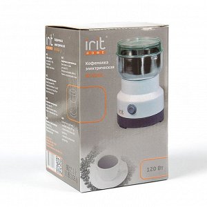 Кофемолка электрическая Irit IR-5016, 120 Вт, 85 г, белая