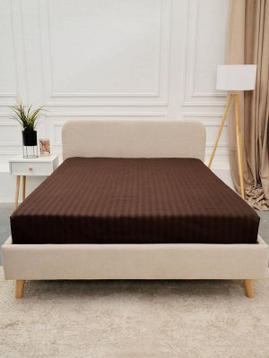 Простыня Микрофибра Страйп - Шоколад 150х215