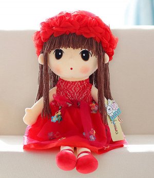 Кукла мягконабивная/   красное платье