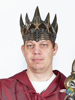 корона Ворон серебро, вспененный латекс