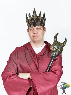 корона Ворон серебро, вспененный латекс
