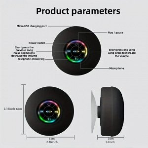 Музыкальная колонка Bluetooth в ванную комнату с защитой от влаги