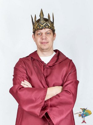 корона Средневековый король серебро, вспененный латекс